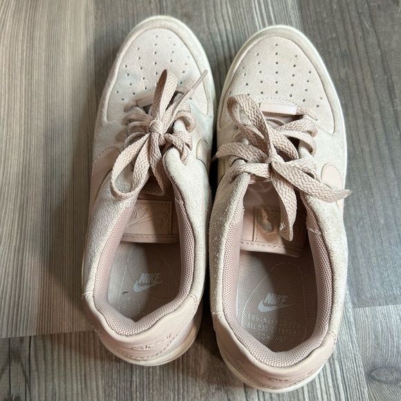 Nike Air Force 1s Light Pink Suede Sneakers - Picture 2 of 4
